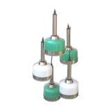 Suspension en verre de Murano vert et blanc de Vistosi Italie 1960