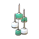 Suspension en verre de Murano vert et blanc de Vistosi Italie 1960