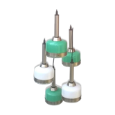 Suspension en verre de Murano vert et blanc de Vistosi Italie 1960