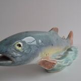 Art Deco Sculpture Trout by Ditmar Urbach Znojmo factory, Czechoslovakia, 1940s.