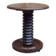 Round side table in turned wood