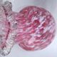 Vase ball old Clichy collection blown glass speckled white pink