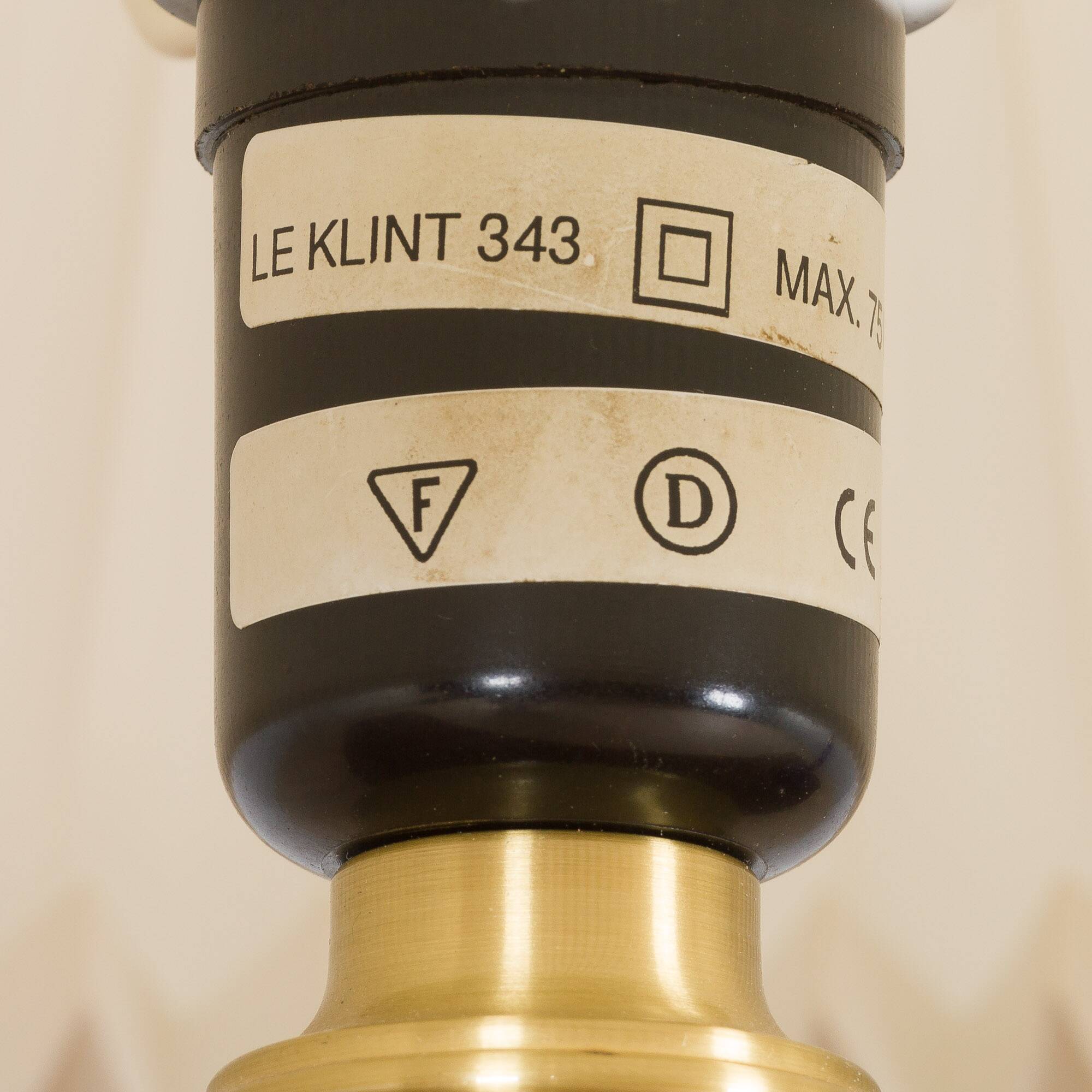 Pair of deep blue table lamps by Holmegaard for Le Klint, Denmark 1970s