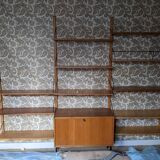 Modular wall-mounted library (Storage / System) in Scandinavian style, 1960s