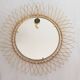 Miroir soleil doré à l'or fin  , pliable, vintage français , Erdecor