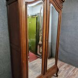 Antique mirrored wardrobe in Louis XV Rococo style