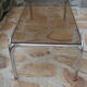 COFFEE TABLE 1970 PIETEMENT CHROME TOP GLASS SMOKE BROWN