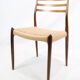 Lot de 6 chaises de salle à manger modèle 78 fabriquées en palissandre par N. O Møller des années 1950