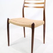 Set Of 6 Dining Chairs Model 78 Made In Rosewood By N. O Møller From 1950s