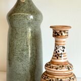 Duo VASES Ceramic sandstone Vintage craft