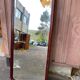 19th century solid mahogany mirror, 58x135cm