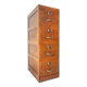 Old file cabinet, oak and brass, early 20th century