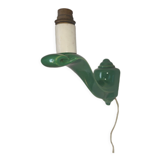Wall lamp 50s green porcelain