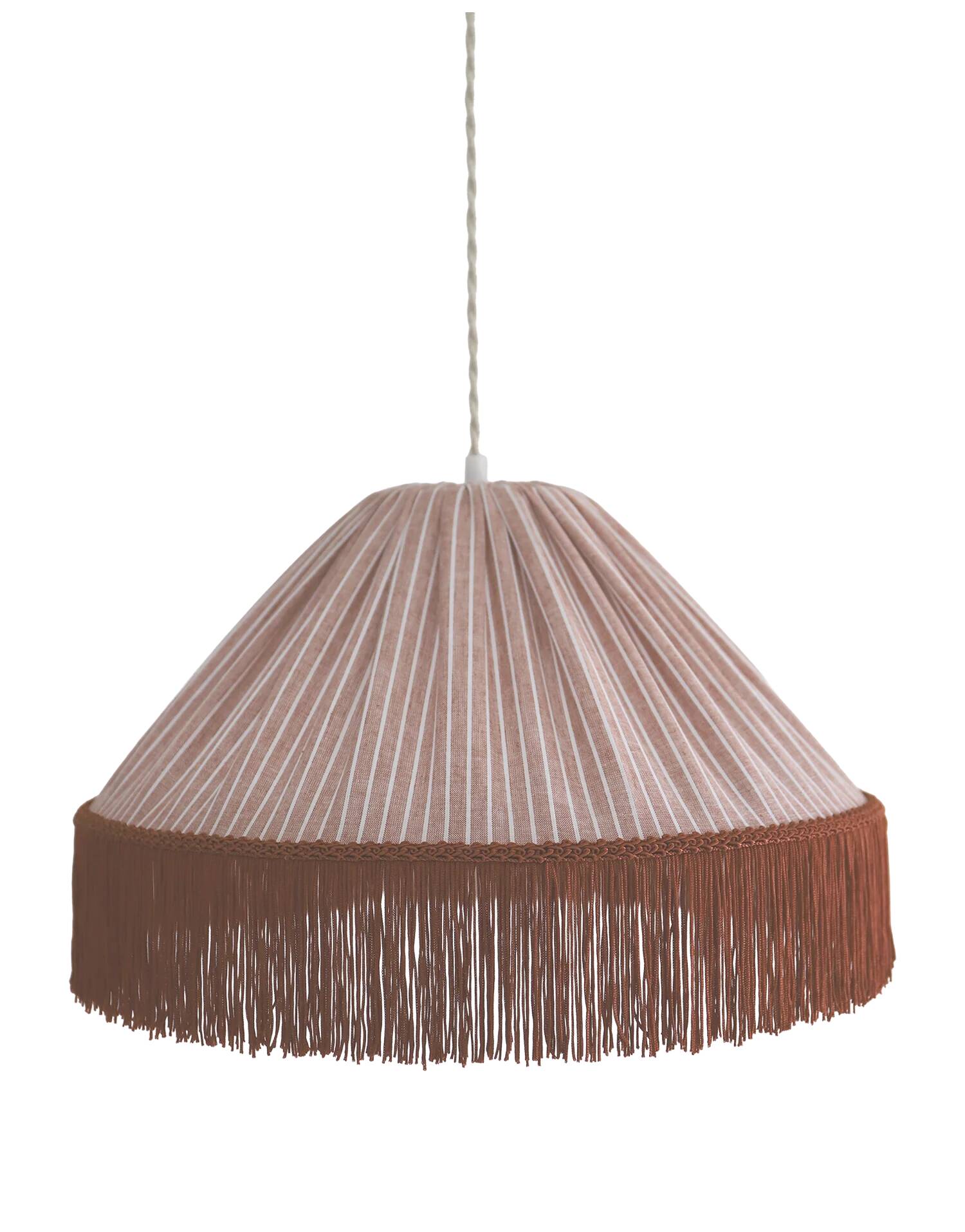 Beautiful suspension — earth stripes, bohemian fringes