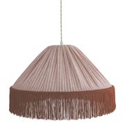Suspension bella — rayures terra, franges bohème