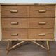 3-drawer rattan/bamboo chest of drawers attributed to Adrien Audoux and Frida Minnet. Circa 1950