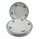 Set of 6 antique flat plates — Céranord pottery, model “