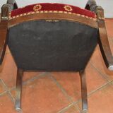 Fauteuil bergère style empire en acajou
