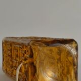 Large Amber Glass Table Lamp by Gustav Leek for Orrefors, 1960s