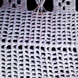Dessus de lit  en coton blanc  point crochet à la main
