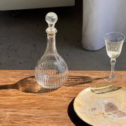Petrified wood catchall or dish, beige with a brown spot in the centre, D24-27 -377.