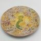 Large 27.5cm bowl signed Bernard Buffat "bird decoration"