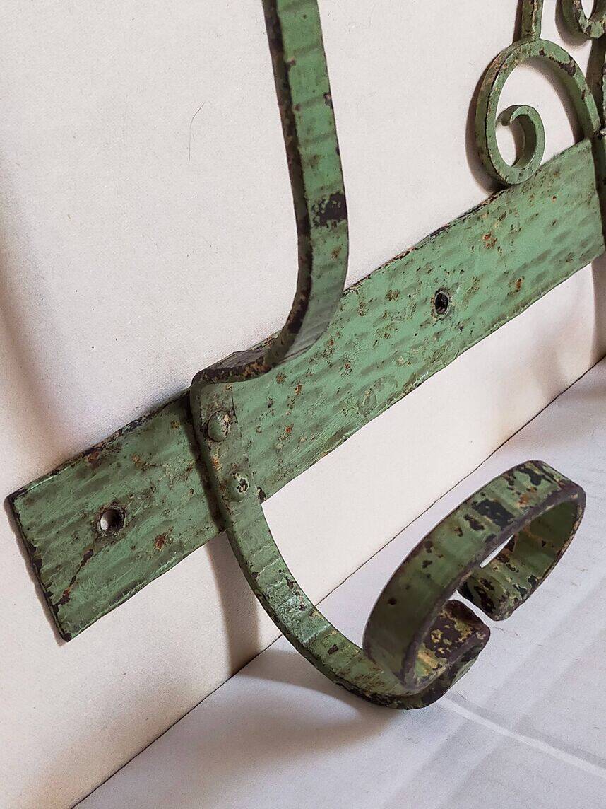 Wrought iron coat rack