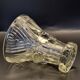 Vintage thick moulded glass/crystal vase Sculptural design Art Deco