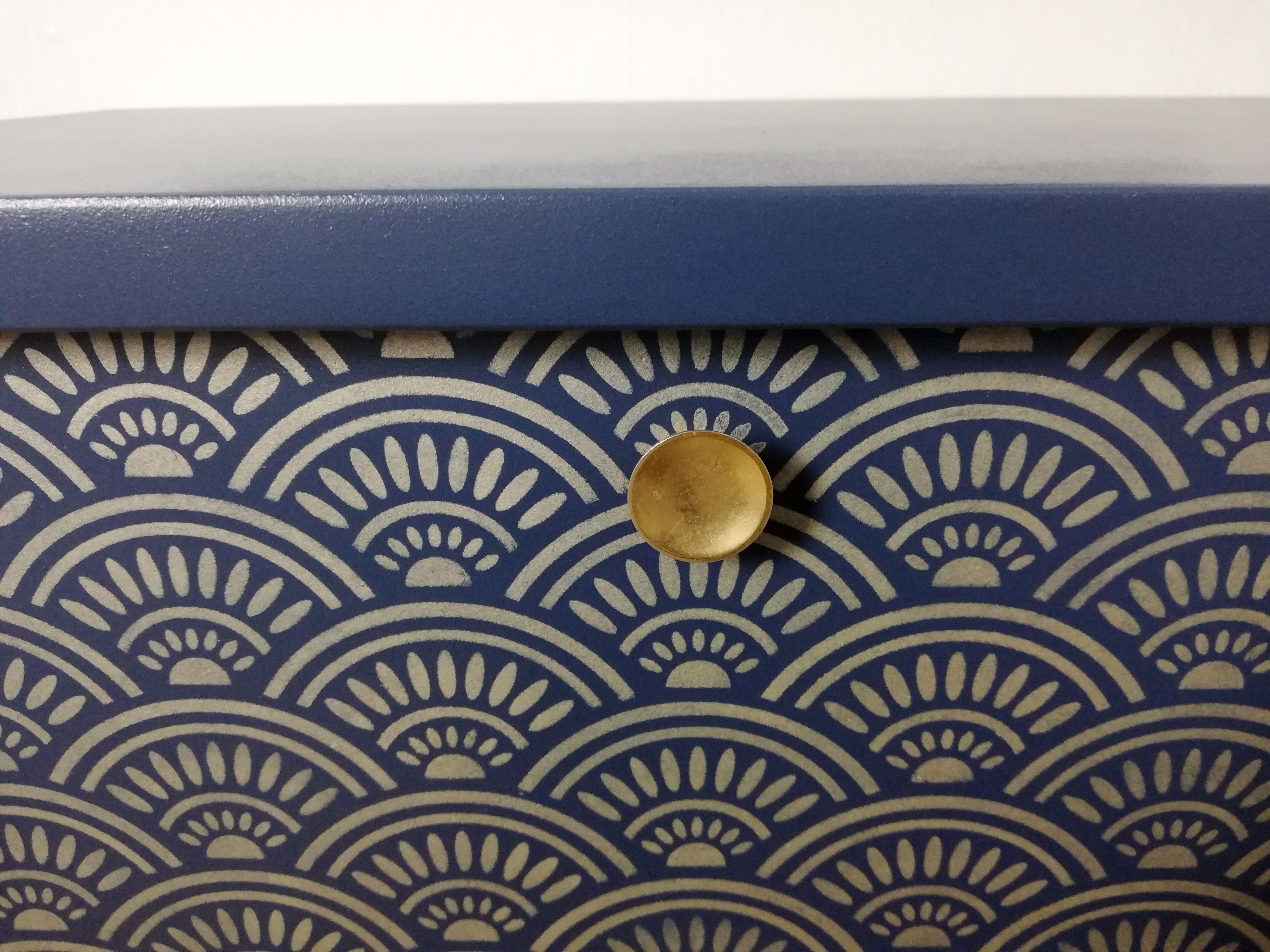 Bedside 60s blue night