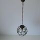 Italian Art Deco glass ceiling light in the shape of a honeycomb, 1950s, Italy.