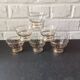 6 vintage champagne glasses from the 50s with gold trim and white stars