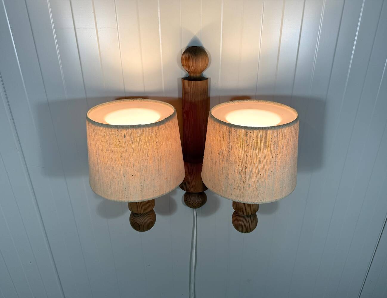 Uno Kristiansson wall lamp Pinus for Luxus Sweden 1970’s