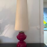 glass and brass floor lamp