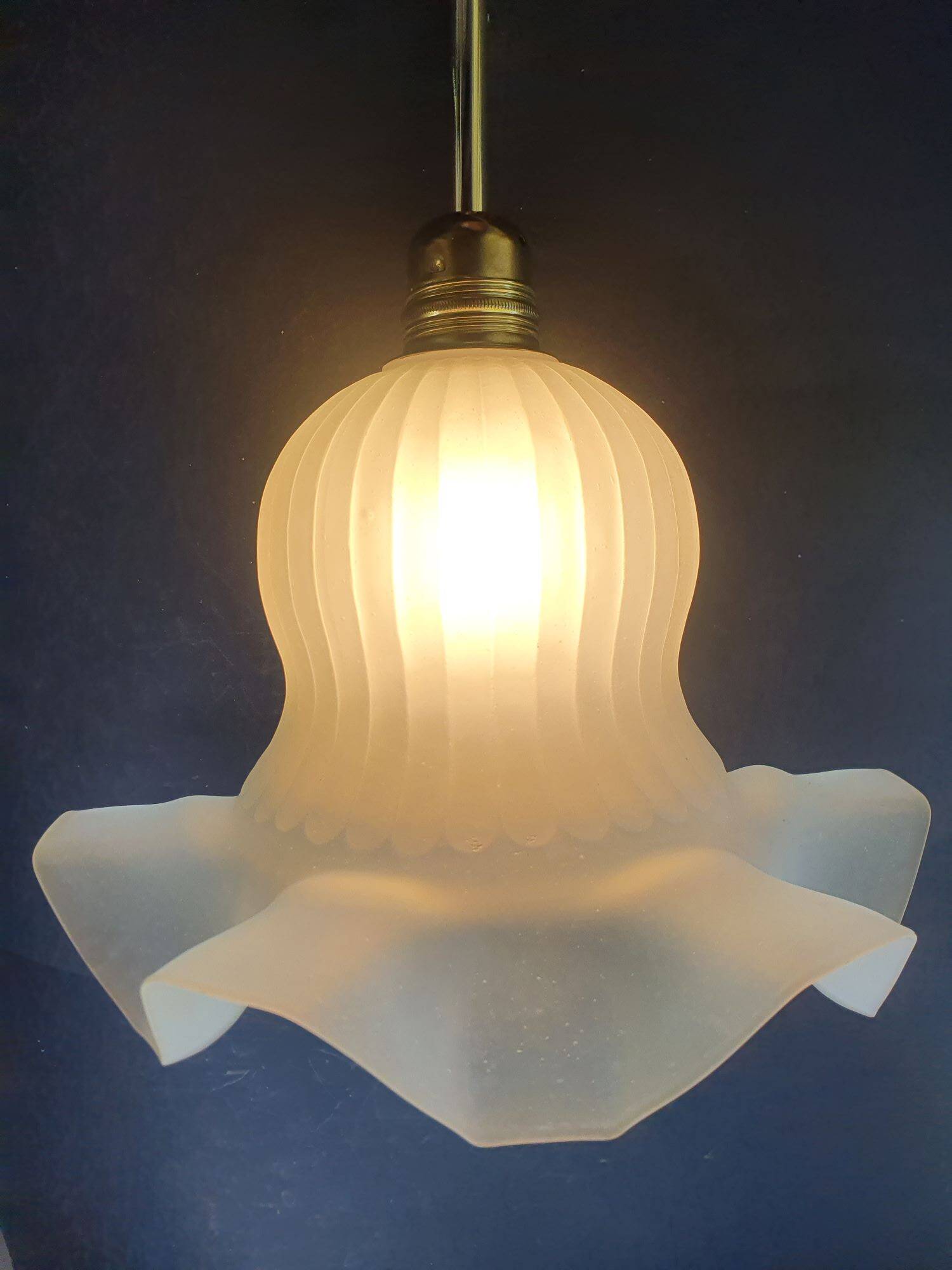 Large Art Deco pendant light from the 1950s, vintage.