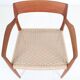 Armchair “#57” by Niels Otto Møller / Teak / Paper cord / Fully restored / 1960s / 1970s / Danish Modern Design