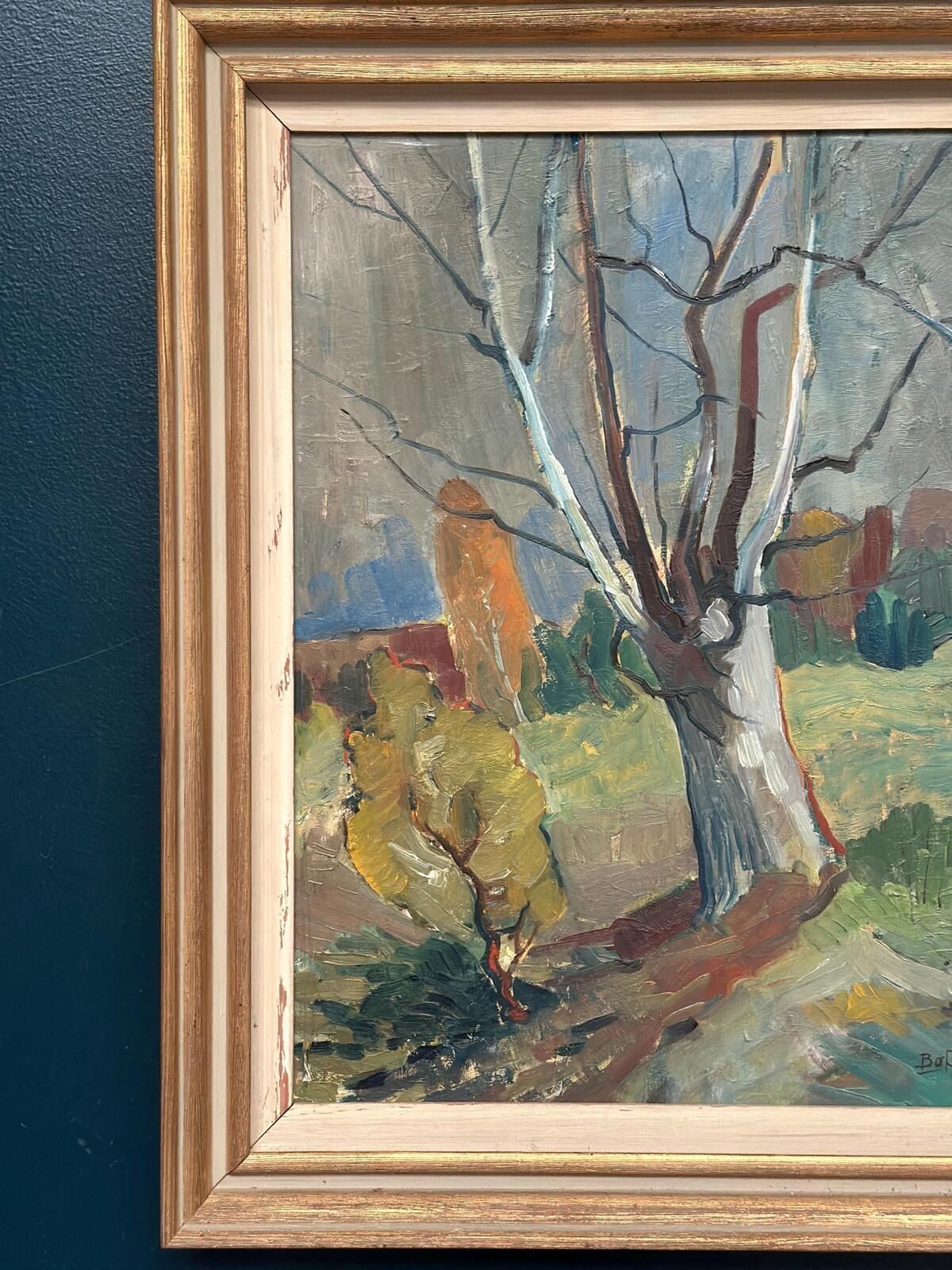 Original Swedish Oil on Panel – “Tree” by Bo Alnerud – Dated 1947 – Vintage