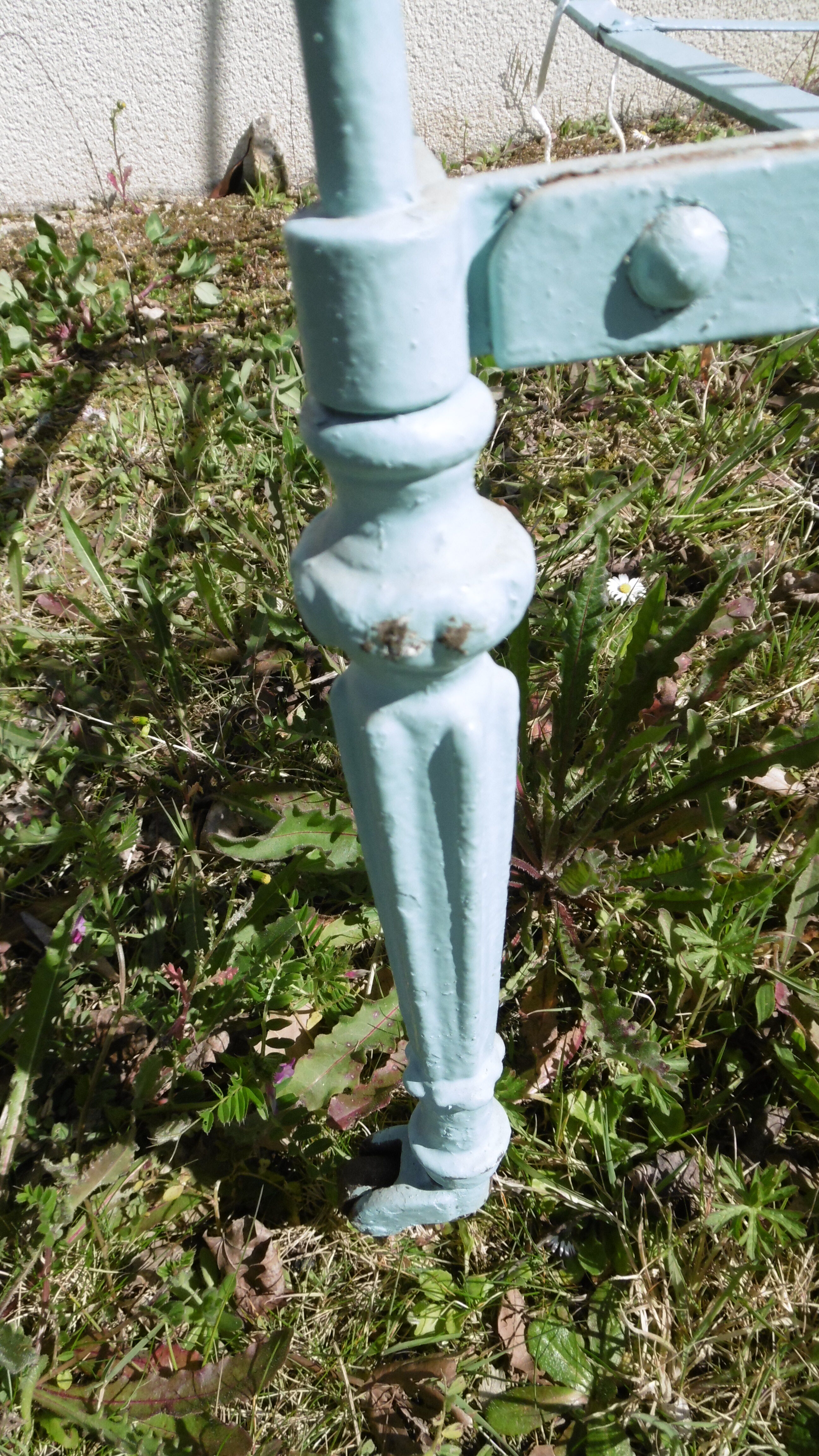 Wrought iron bed and his Swan-neck