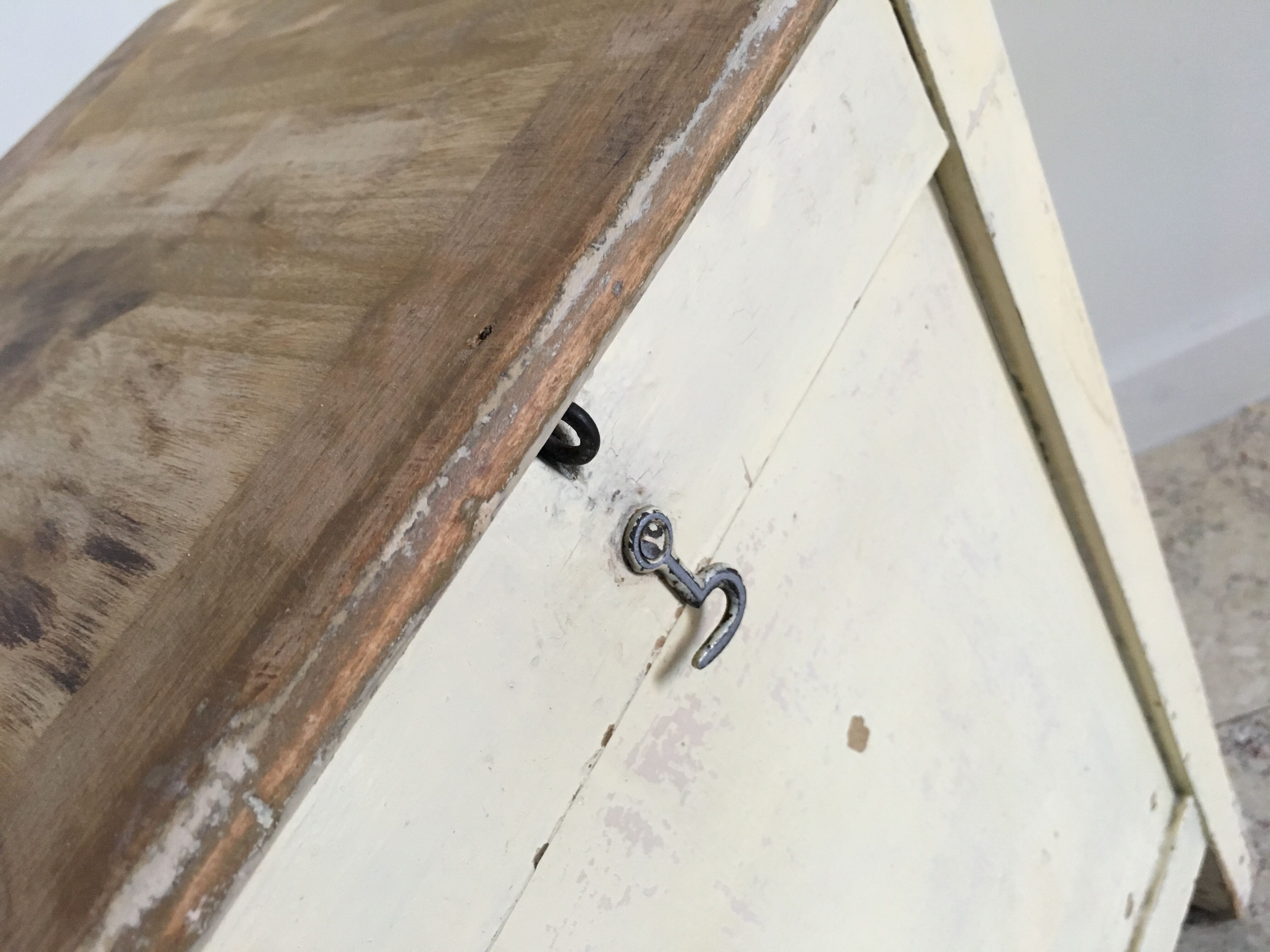 Old white hasselberger stool