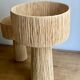 Minimalist raffia bedside table lamp