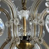 Large crystal chandelier with pendants, Louis XV style, 20th century.