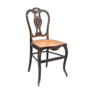 Chaise cannée d'époque Napoléon III