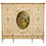 Romantic Louis XV style four-door wardrobe