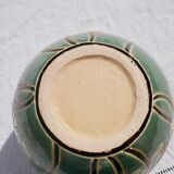 Ceramic vase decorated with Japanese flowers