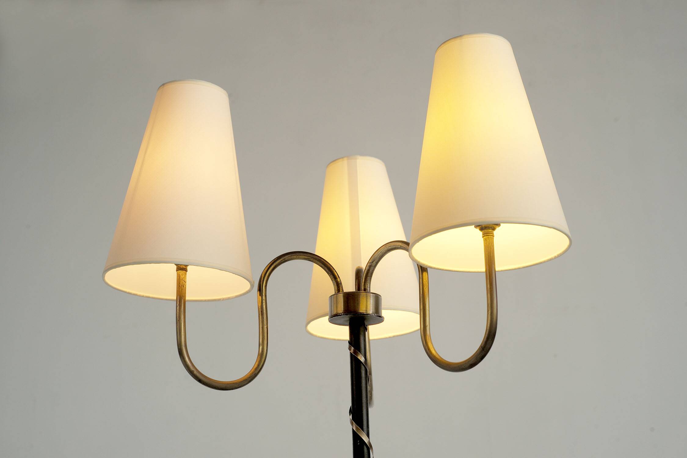 Three-light floor lamp, France 1950
