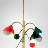 Italian Moon Chandelier with 3 Arms Articulable Multicolor