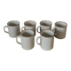 Six ceramic mugs