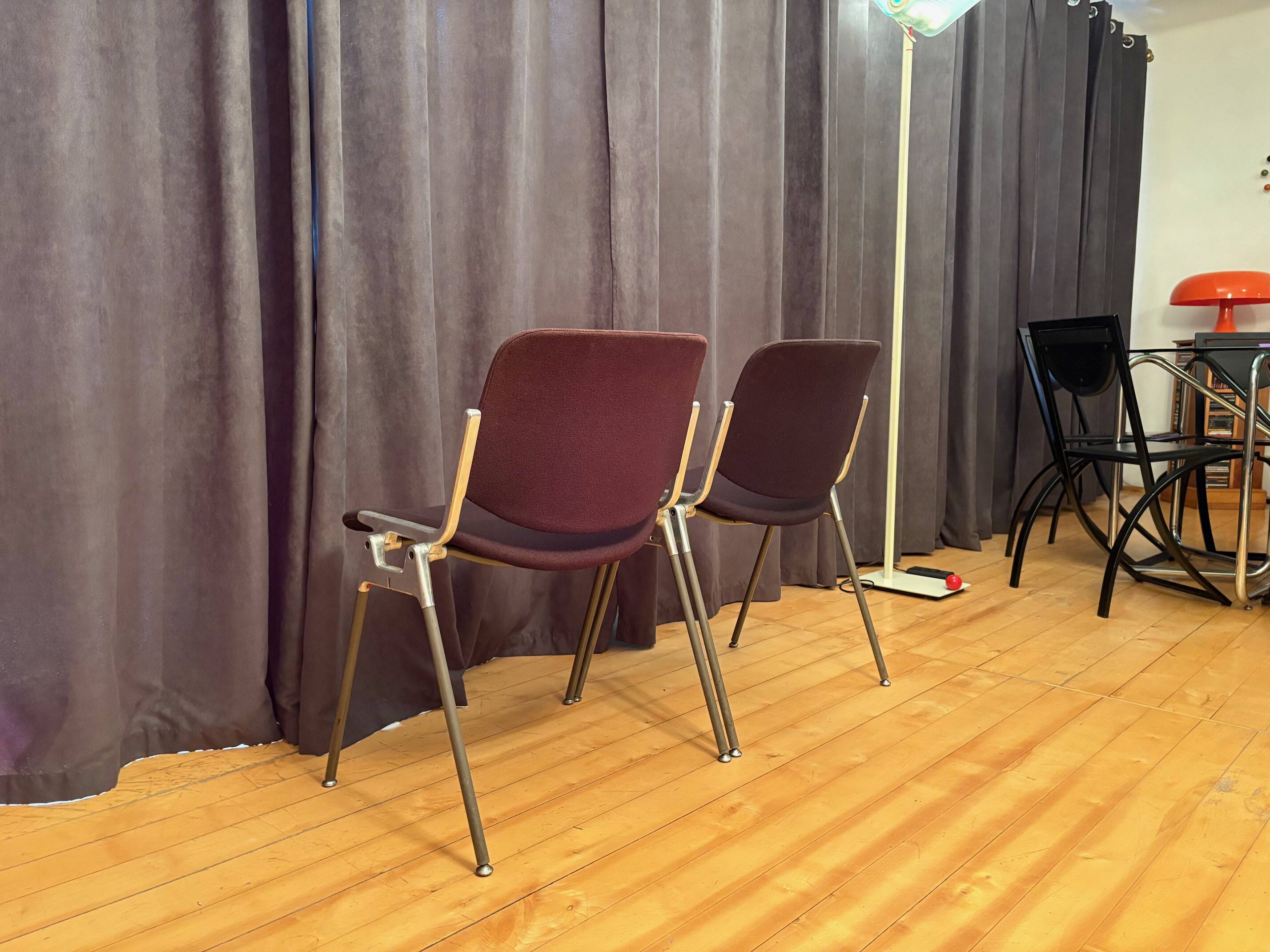 Pair of DSC 106 chairs designed by Giancarlo Piretti, Anonima Castelli, Ita