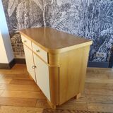 Vintage sideboard with 2 formica and wood doors