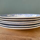 Series of 6 flat plates Iron Earth XIXth