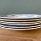 Series of 6 flat plates Iron Earth XIXth